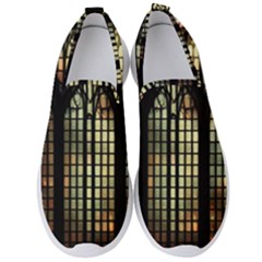 Stained Glass Window Gothic Men s Slip On Sneakers by Maspions