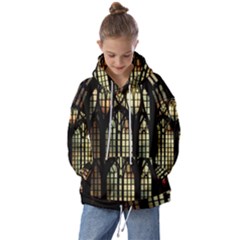 Stained Glass Window Gothic Kids  Oversized Hoodie