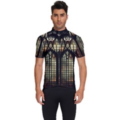 Stained Glass Window Gothic Men s Short Sleeve Cycling Jersey by Maspions