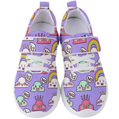 Cloud Seamless Pattern Women s Velcro Strap Shoes by Apen