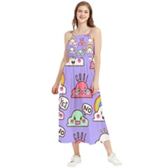 Cloud Seamless Pattern Boho Sleeveless Summer Dress by Apen