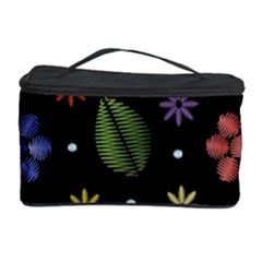 Embroidery Seamless Pattern With Flowers Cosmetic Storage Case by Apen