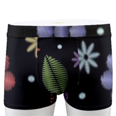 Embroidery Seamless Pattern With Flowers Men s Boxer Briefs