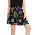 Embroidery Seamless Pattern With Flowers Waistband Skirt View1