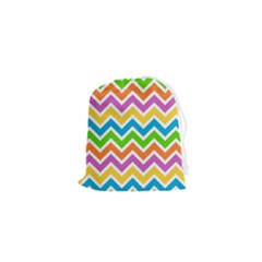 Chevron Pattern Design Texture Drawstring Pouch (xs) by Apen