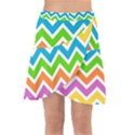 Chevron Pattern Design Texture Wrap Front Skirt View1