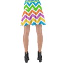 Chevron Pattern Design Texture Wrap Front Skirt View2