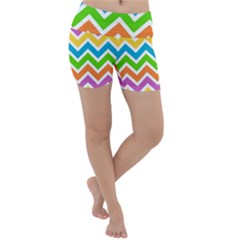 Chevron Pattern Design Texture Lightweight Velour Yoga Shorts by Apen