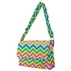 Chevron Pattern Design Texture Full Print Messenger Bag (m) by Apen