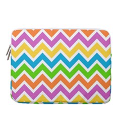 Chevron Pattern Design Texture 15  Vertical Laptop Sleeve Case With Pocket by Apen