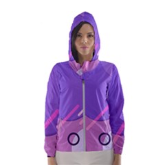 Colorful Labstract Wallpaper Theme Women s Hooded Windbreaker by Apen