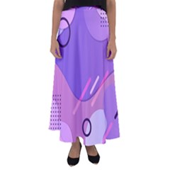 Colorful Labstract Wallpaper Theme Flared Maxi Skirt