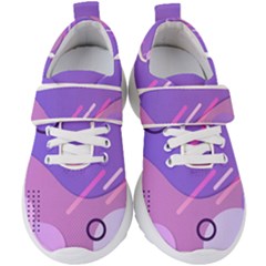 Colorful Labstract Wallpaper Theme Kids  Velcro Strap Shoes by Apen