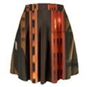 Sci-fi Futuristic Science Fiction City Neon Scene Artistic Technology Machine Fantasy Gothic Town Bu High Waist Skirt View2