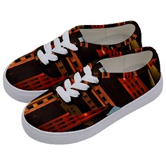 Sci-fi Futuristic Science Fiction City Neon Scene Artistic Technology Machine Fantasy Gothic Town Bu Kids  Classic Low Top Sneakers