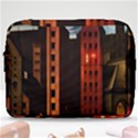 Sci-fi Futuristic Science Fiction City Neon Scene Artistic Technology Machine Fantasy Gothic Town Bu Make Up Pouch (Large) View1