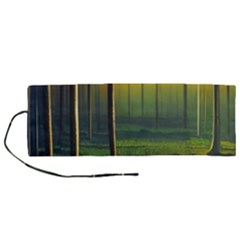 Outdoors Night Moon Full Moon Trees Setting Scene Forest Woods Light Moonlight Nature Wilderness Lan Roll Up Canvas Pencil Holder (m) by Posterlux