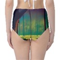 Nature Swamp Water Sunset Spooky Night Reflections Bayou Lake Classic High-Waist Bikini Bottoms View2