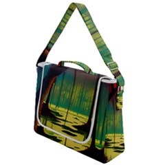 Nature Swamp Water Sunset Spooky Night Reflections Bayou Lake Box Up Messenger Bag by Posterlux