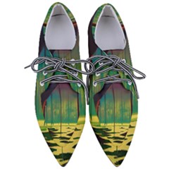 Nature Swamp Water Sunset Spooky Night Reflections Bayou Lake Pointed Oxford Shoes