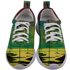 Nature Swamp Water Sunset Spooky Night Reflections Bayou Lake Kids Athletic Shoes by Posterlux