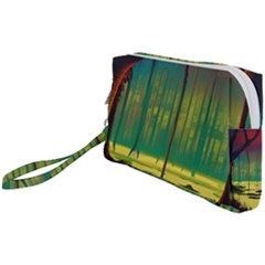 Nature Swamp Water Sunset Spooky Night Reflections Bayou Lake Wristlet Pouch Bag (small) by Posterlux