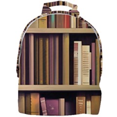 Books Bookshelves Office Fantasy Background Artwork Book Cover Apothecary Book Nook Literature Libra Mini Full Print Backpack by Posterlux