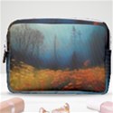 Wildflowers Field Outdoors Clouds Trees Cover Art Storm Mysterious Dream Landscape Make Up Pouch (Medium) View1