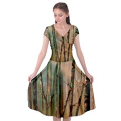 Woodland Woods Forest Trees Nature Outdoors Mist Moon Background Artwork Book Cap Sleeve Wrap Front Dress