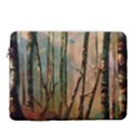 Woodland Woods Forest Trees Nature Outdoors Mist Moon Background Artwork Book 16  Vertical Laptop Sleeve Case With Pocket View1