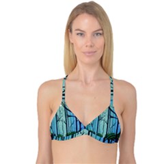 Nature Outdoors Night Trees Scene Forest Woods Light Moonlight Wilderness Stars Reversible Tri Bikini Top by Posterlux