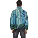 Nature Outdoors Night Trees Scene Forest Woods Light Moonlight Wilderness Stars Men s Puffer Bubble Jacket Coat View4