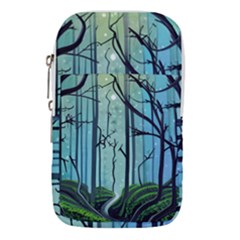 Nature Outdoors Night Trees Scene Forest Woods Light Moonlight Wilderness Stars Waist Pouch (large) by Posterlux