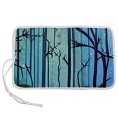 Nature Outdoors Night Trees Scene Forest Woods Light Moonlight Wilderness Stars Pen Storage Case (s) by Posterlux