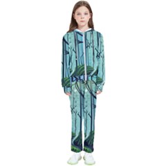 Nature Outdoors Night Trees Scene Forest Woods Light Moonlight Wilderness Stars Kids  Tracksuit by Posterlux