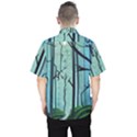 Nature Outdoors Night Trees Scene Forest Woods Light Moonlight Wilderness Stars Men s Hawaii Shirt View2