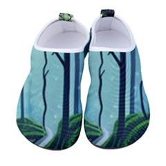 Nature Outdoors Night Trees Scene Forest Woods Light Moonlight Wilderness Stars Women s Sock-style Water Shoes by Posterlux