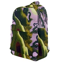 Outdoors Night Full Moon Setting Scene Woods Light Moonlight Nature Wilderness Landscape Classic Backpack by Posterlux