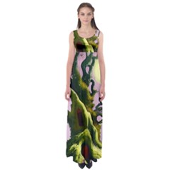 Outdoors Night Full Moon Setting Scene Woods Light Moonlight Nature Wilderness Landscape Empire Waist Maxi Dress