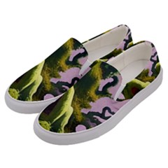 Outdoors Night Full Moon Setting Scene Woods Light Moonlight Nature Wilderness Landscape Men s Canvas Slip Ons by Posterlux