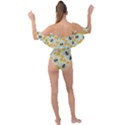 Bees Pattern Honey Bee Bug Honeycomb Honey Beehive Drape Piece Swimsuit View2