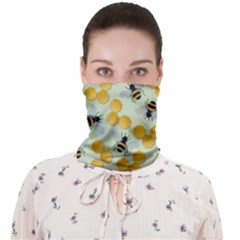 Bees Pattern Honey Bee Bug Honeycomb Honey Beehive Face Covering Bandana (adult) by Bedest