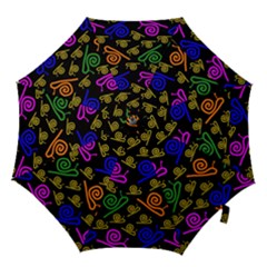 Pattern Repetition Snail Blue Hook Handle Umbrellas (small)