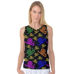 Pattern Repetition Snail Blue Women s Basketball Tank Top