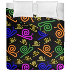 Pattern Repetition Snail Blue Duvet Cover Double Side (california King Size)