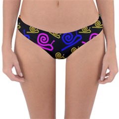 Pattern Repetition Snail Blue Reversible Hipster Bikini Bottoms