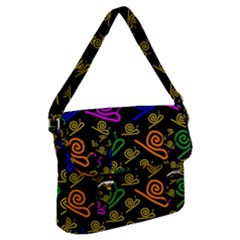 Pattern Repetition Snail Blue Buckle Messenger Bag