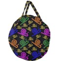 Pattern Repetition Snail Blue Giant Round Zipper Tote View1