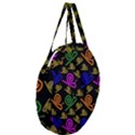 Pattern Repetition Snail Blue Giant Round Zipper Tote View3