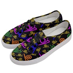 Pattern Repetition Snail Blue Women s Classic Low Top Sneakers by Maspions